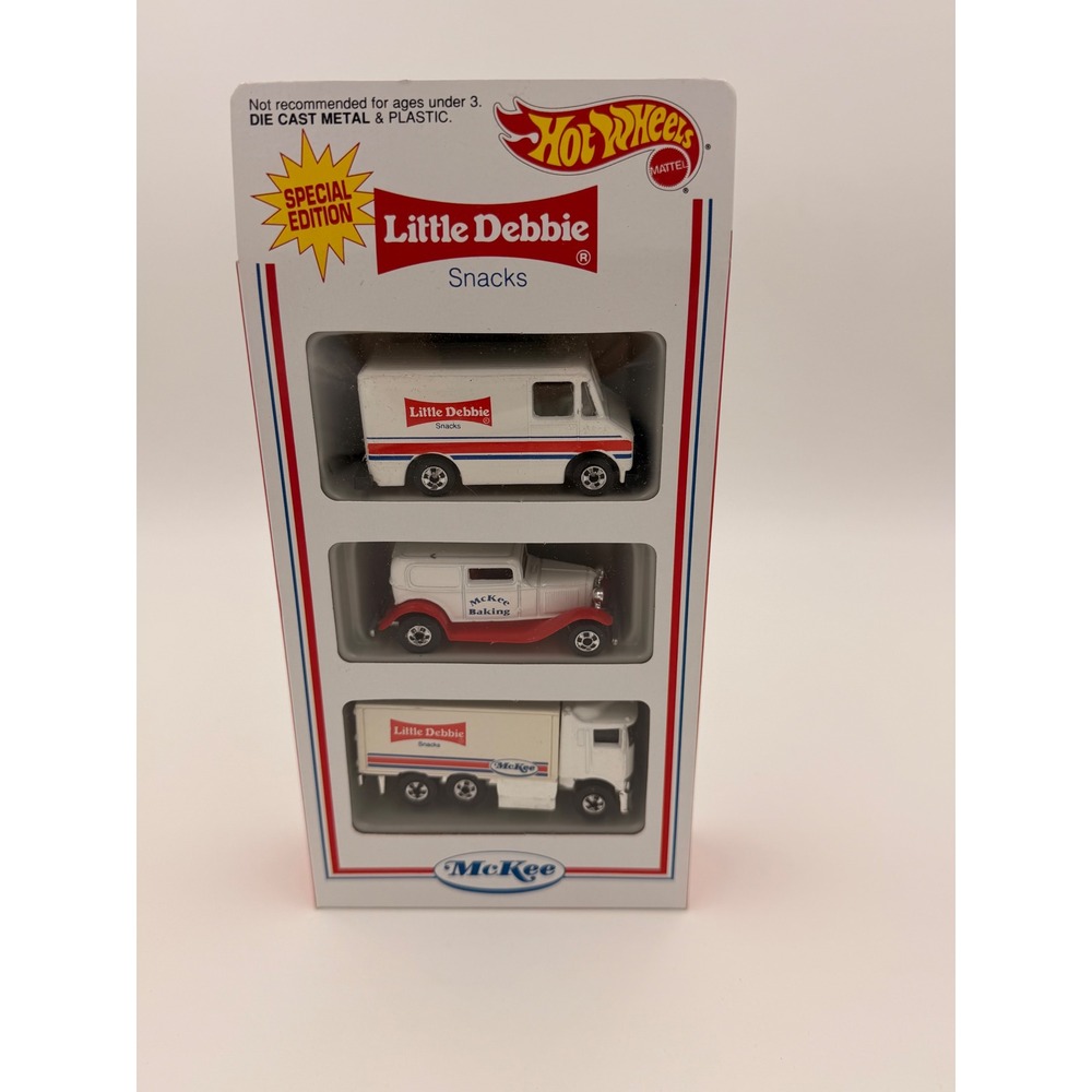 Hot Wheels Little Debbie Snacks Special Edition 3 Car Set McKee 1994 Vintage